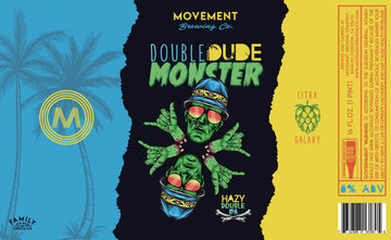 Double Dude Monster // Hazy DIPA // 4 Pack- 16oz cans