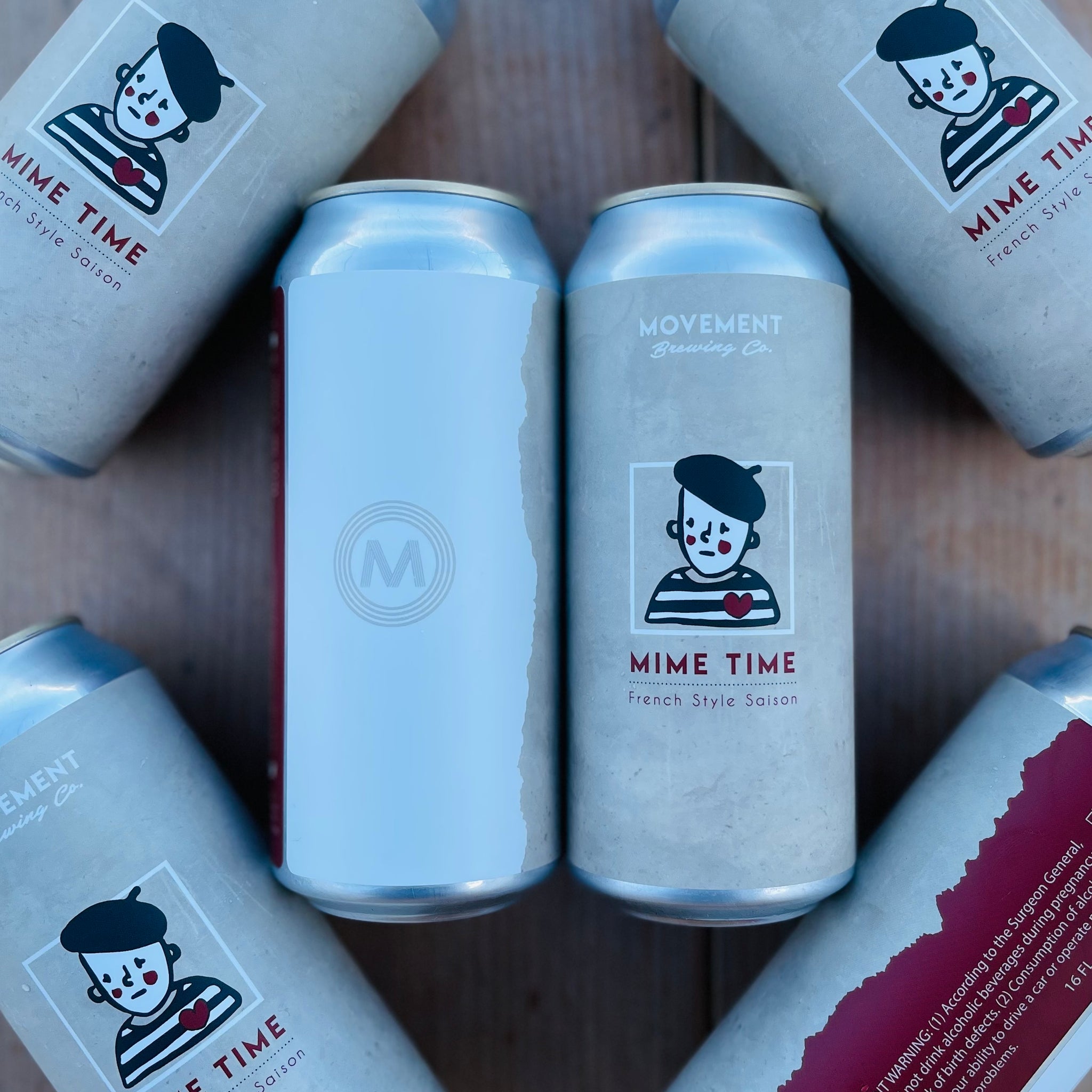 Mime Time // French Style Saison // 4 Pack- 16oz cans