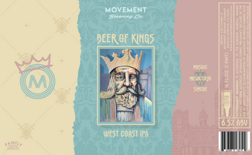 Beer of Kings // West Coast IPA // 4 Pack-16oz cans